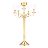 Wedding Decoration Tall Glass and Metal Gold Candelabra