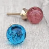 Orange Bubble Glass Knob - 1