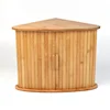 Healthy Eco-Friendly Corner Double Decker Bamboo Bread Bin Box
