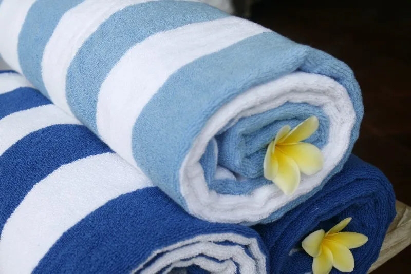 yarn dyed blended pool towels