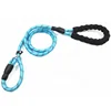 Reflective P Chain Rope Adjustable Dog Leash and Collar With Comfortable Handle