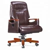 Commercial Furniture Guangdong Foshan Luxury Brown Genuine Leather Executive Chair