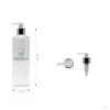 "(P_BPT-0001:721) Clear Plastic bottle 250 ml for cosmetic&beauty packaging with White plastic bottle"