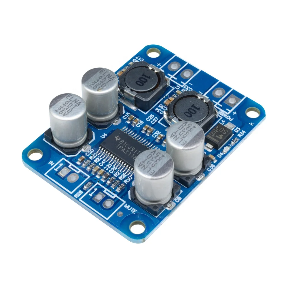 

TPA3118 PBTL Mono Digital Amplifier Board 1X60W 8-24V POWER AMP Replace TPA3110 Amplifier Circuit Board