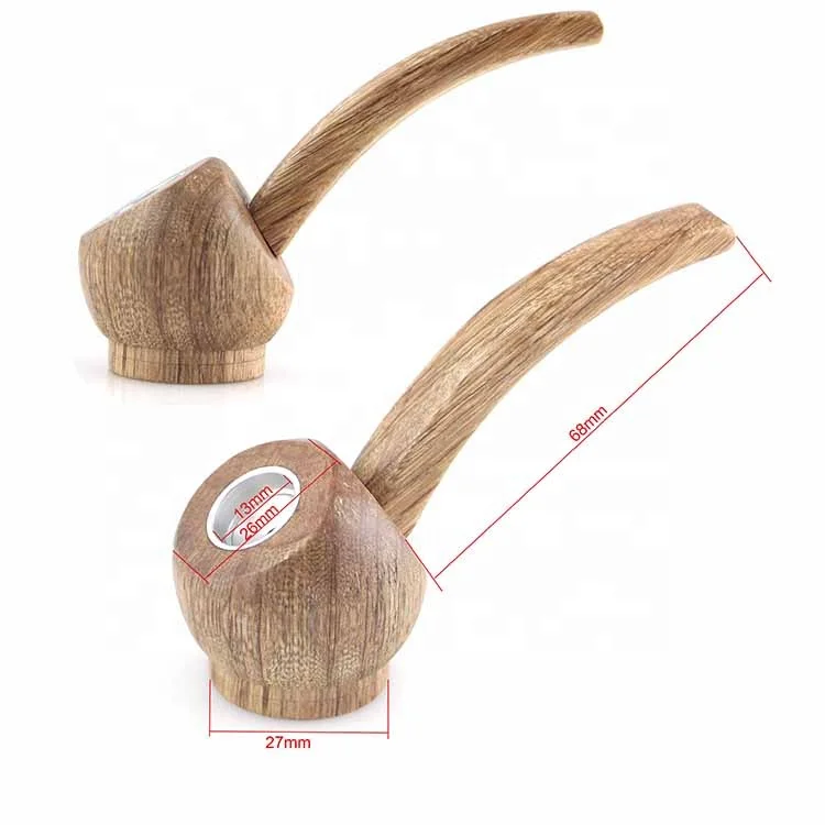 

full bent rustic cheap classic wholesale novelty fancy briar weed custom china smoking a small handmade wood tobacco pipe, Wood color