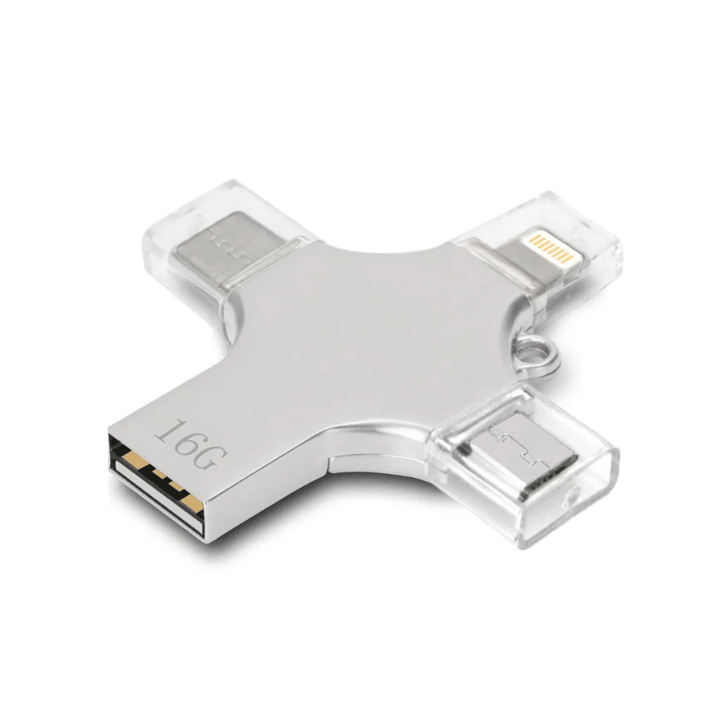 Unique  OTG 4 In 1 Usb Flash Drive Memory Stick Smart Phone  16GB-128GB
