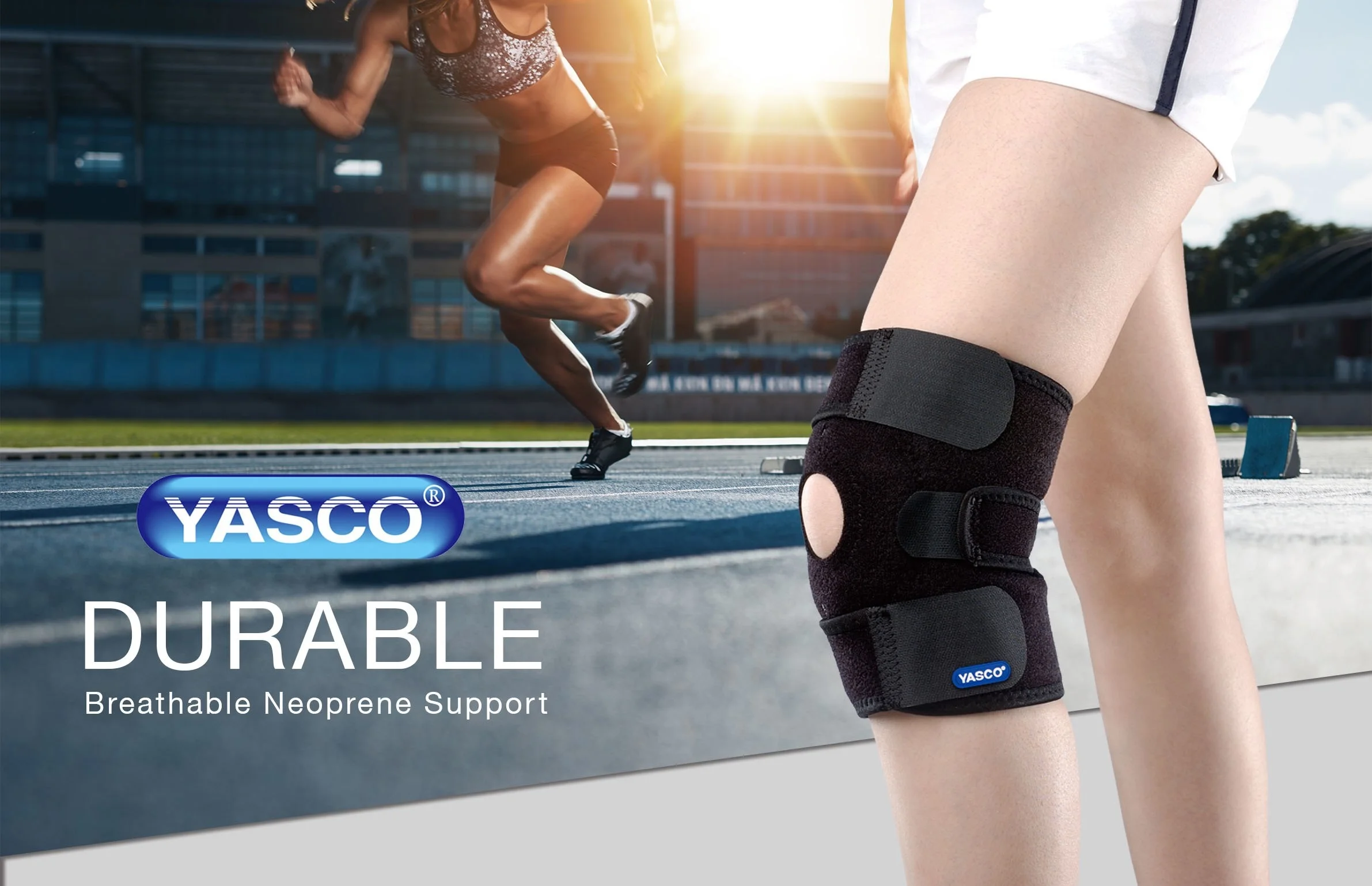 
Knee Support, Open-Patella Brace for Arthritis, Joint Pain Relief, Injury Recovery with Adjustable Strapping & Breathable 