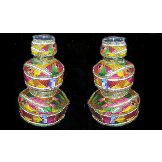 Phulkari Jaggo With Led Lights with Battery, Wedding Colorful Decorated Jaggo