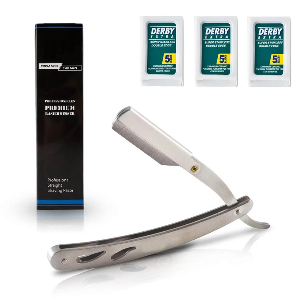 Black And Gold Shaving Knife Barber Salon Straight Cut Throat Shaving