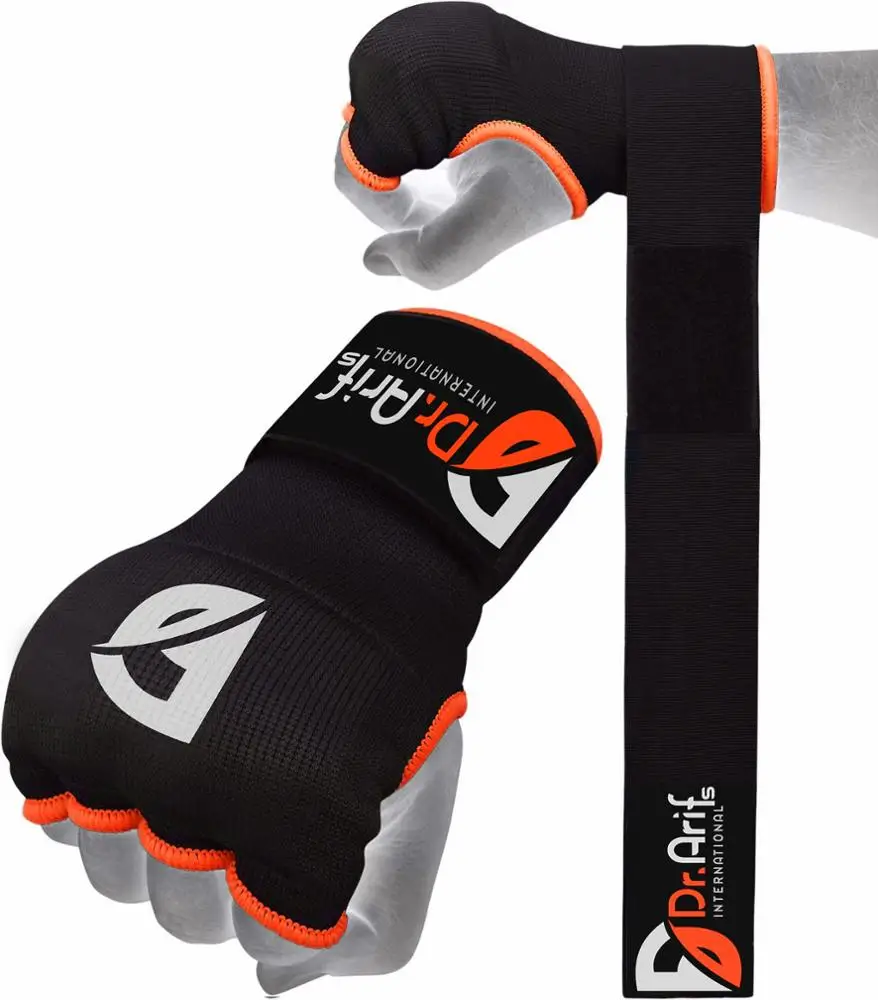 BLACK GEL INNER GLOVES FOR KICKBOXING TRAINING v3