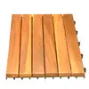 interlocking outdoor deck wood tile garden solid acacia wood flooring with plastic base