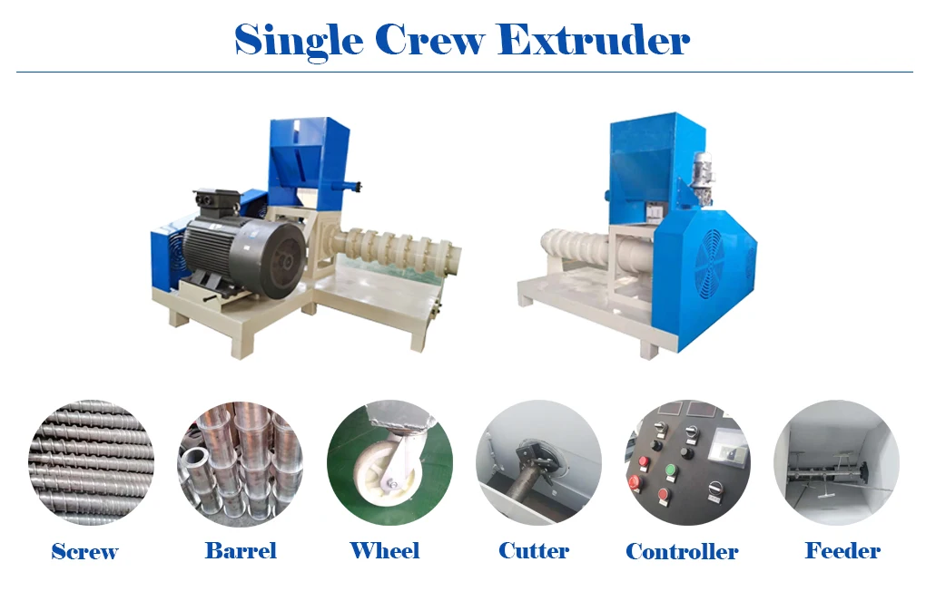 Drying feed fish pellet machine extruder
