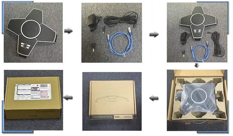 Estação de Conferência de Negócios Speakerphone para Grandes Salas de Conferência Tenveo Crystal-clear Voip Chamada Usb a6 Som 14 video conference