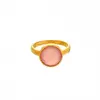 Cutie pink Chalcedony Handmade Romantic Lovers Womens And Girls Outfit Ring Jewelry