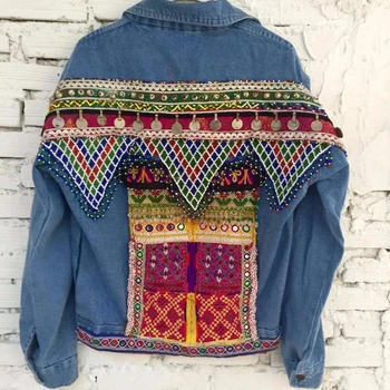 tribal jeans jacket