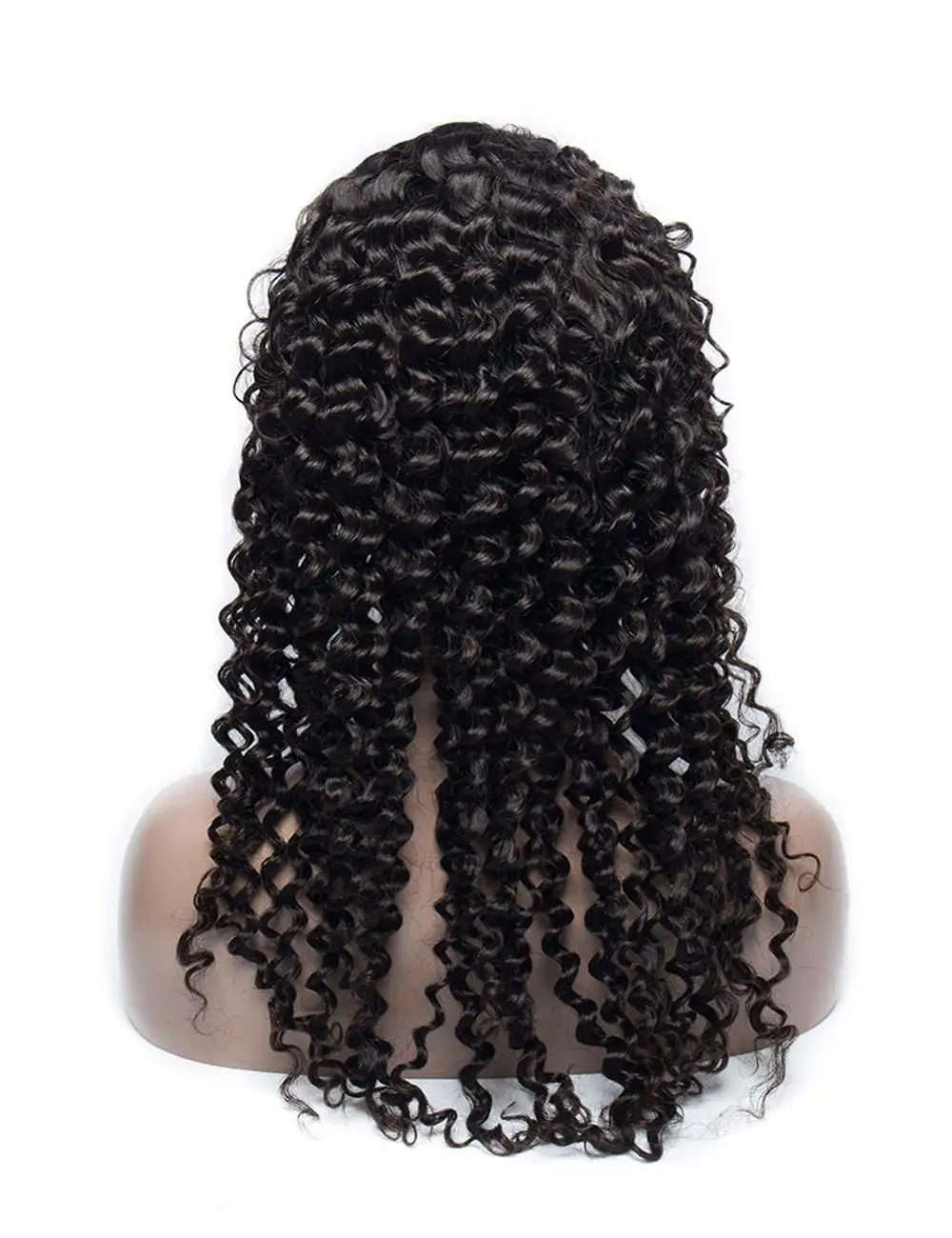 

Hexin fashion Virgin Human Hair Natural Color 14-30 Inch Deep Curly Lace 360 lace Frontal Wig, N/a