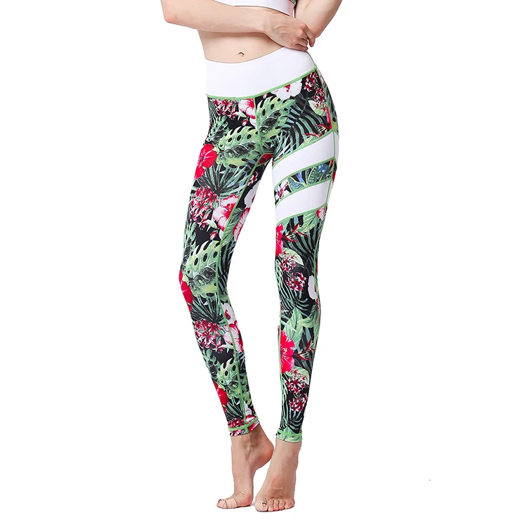 

High Waist Fashion Printed Dry Fit Training, Customized colors