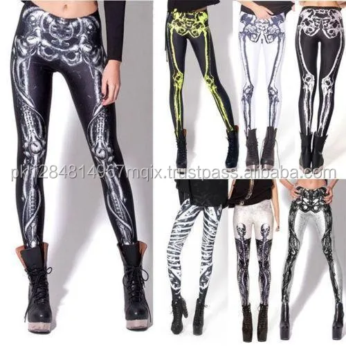 skull gym leggings