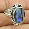 Wedding fine jewelry shell gemstone ring handmade 925 sterling silver rings jewelry wholesale