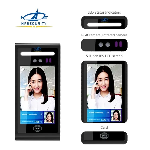 HFSecurity RA05 Face Scan Machine Access Control Barrier Gate Time Recording Device For Company Management Employees Free sdk