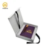 Personalized logo embossed leather handmade diary journal with gift box packaging