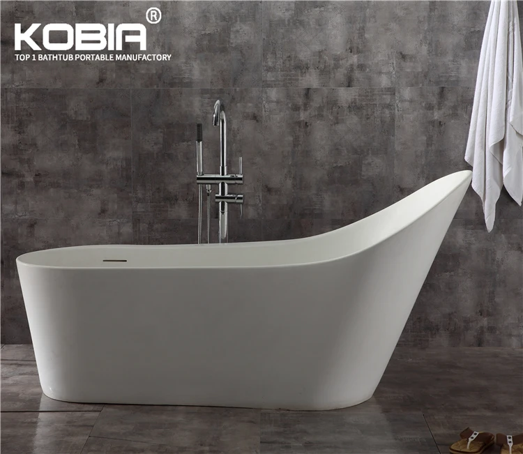 White Stand Alone Solid Surface Stone Resin Bathtub,Matte Buy Matte