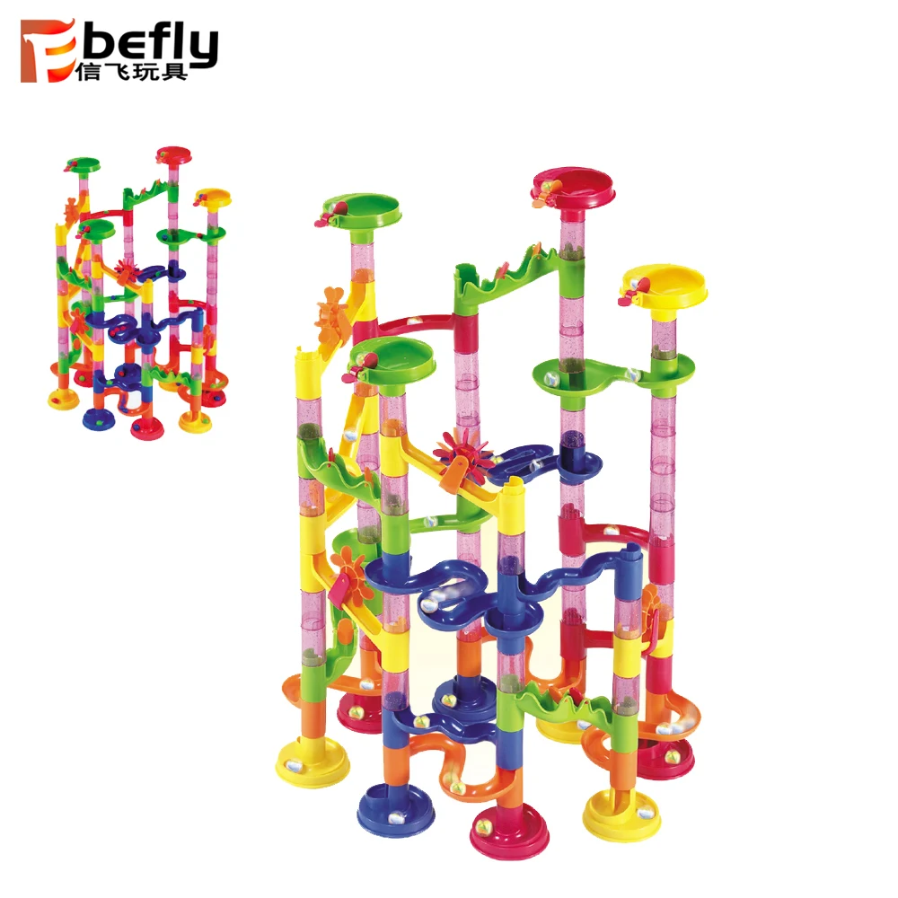 Kid's 105pcs Building Blocks Marble Run Game Deluxe Toy Marble Ball