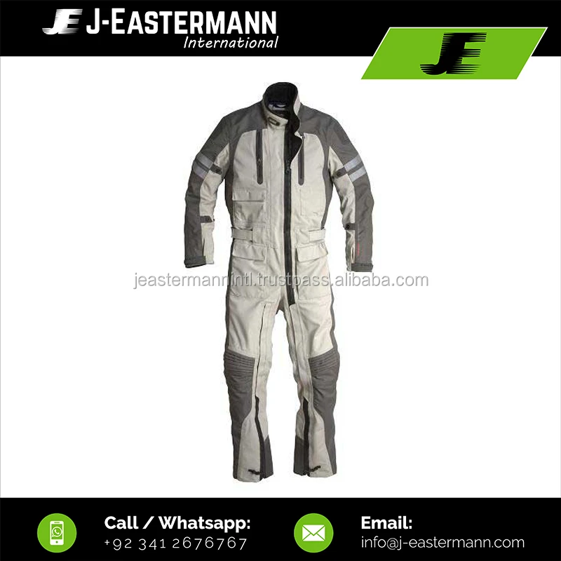 New Design Mens One Piece Full Length Front Zipper Motorcycle Textile Suit CE Body Armors Waterproof Lining 600D Cordura Fabric