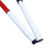 Collapsible Folding Blind Cane with Red Tip-49" Long White Stick for Walking