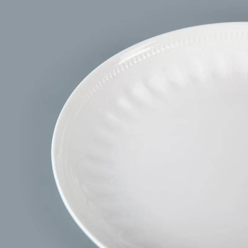 product-European Style White Bone china Restaurant Plates Dinnerware Plate, Bone China Dinner Round 