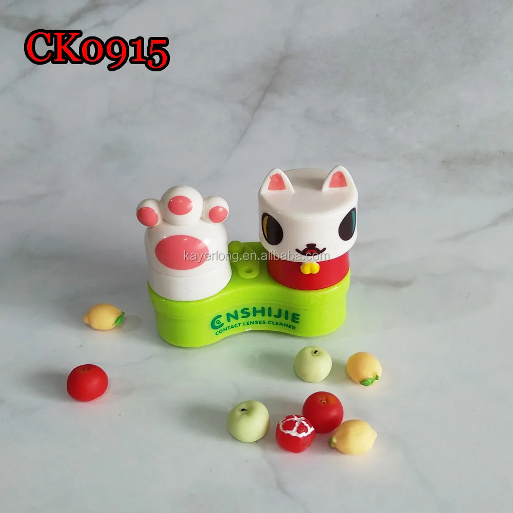 
contact lens case cute cat and paw lens cleaner machine CK0915 
