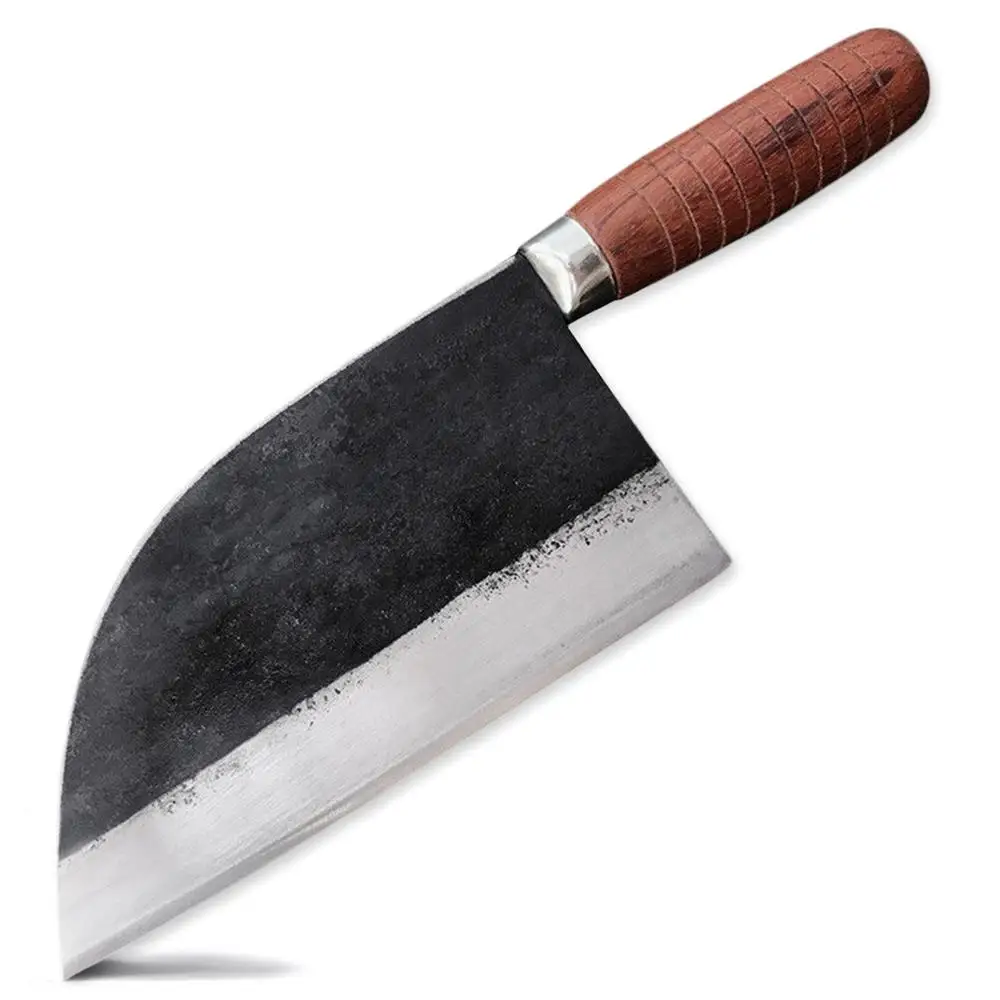 

Traditional Chinese Cleaver Forged Chef Knife Carbon Steel Kitchen Knives Meat Slicing Vegetables Cooking Tool Slaughter Butcher