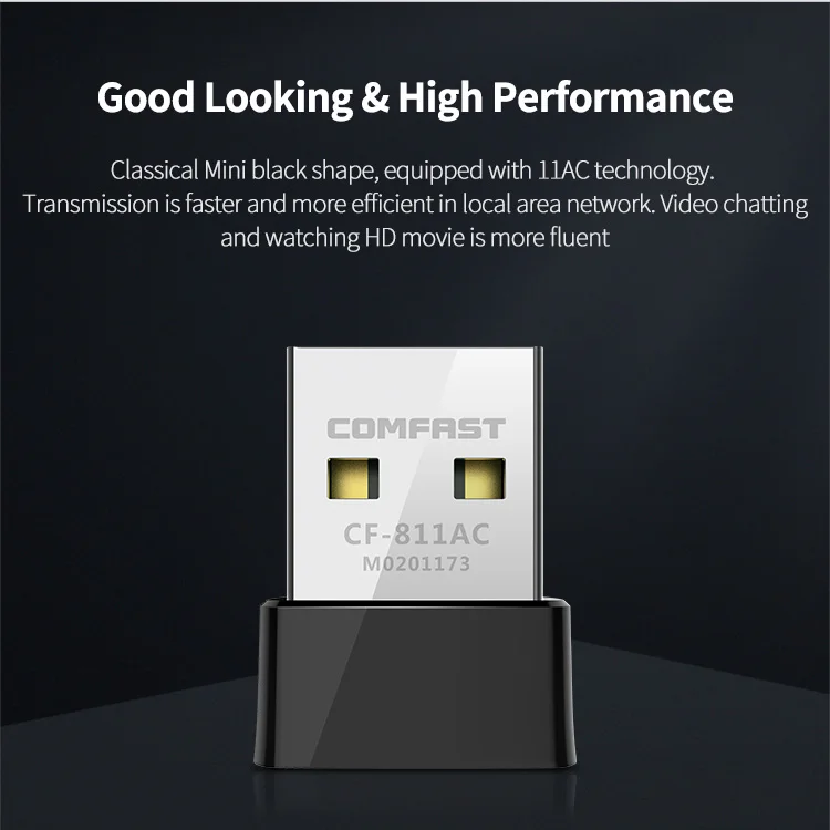 COMFAST CF811AC 650Mpbs Wifi Display Adapter USB 2.0 Driver, View