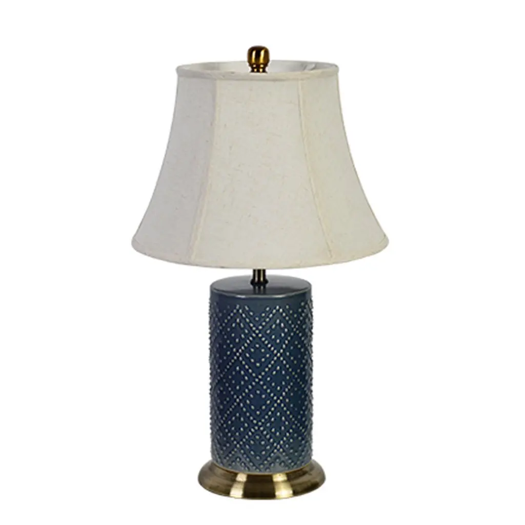 WENBO HOME- High-end Ceramics Table Lamp Bedside Lamp Bedroom Light -E27 40W 1 -Desktop lamp ( Color : 2 )