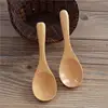 13*4cm Tea Spoons Round Mouth Burlywood Schima Superba Dessert Spoons Japanese Korean Style Flatware MOQ:50 Piece