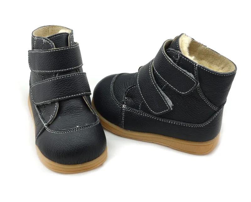 genuine leather boy winter shoes