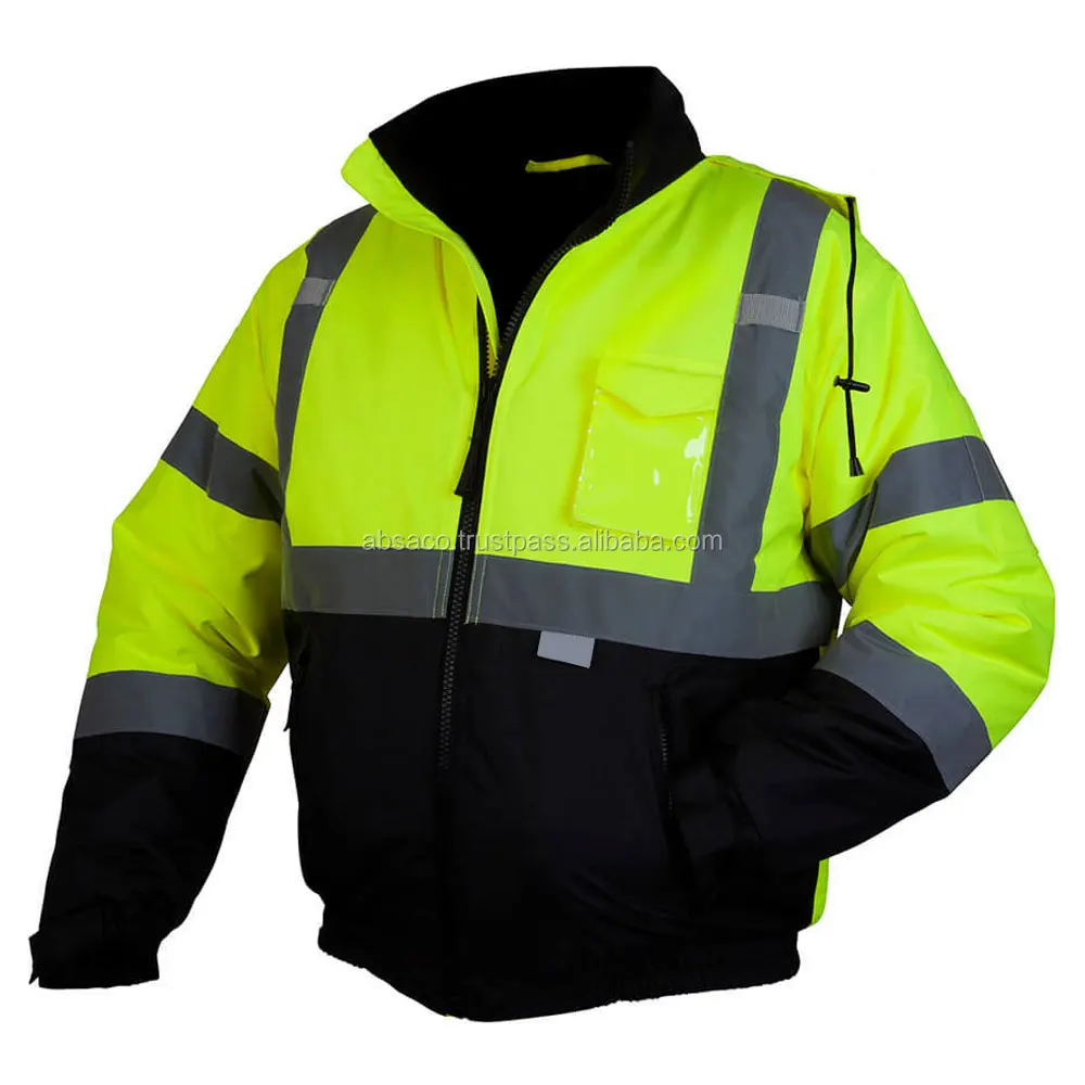 China Manufacture Men's Safety Reflective Red Working Jacket Buy Day Night Safety Jacket,Night
