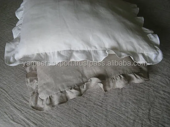 queen Standard king Washed Rustic Linen Pillow Case euro sham and custom size pillow cushion cover. body