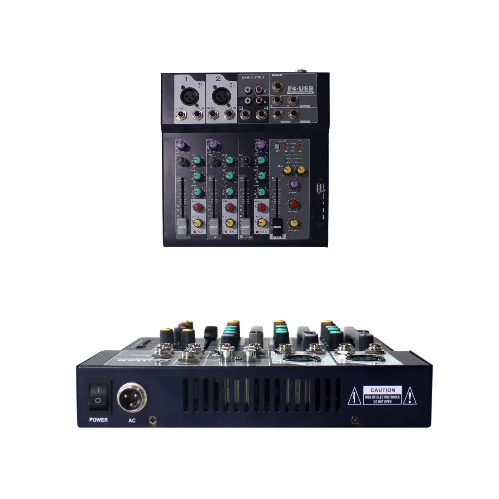 4 Channels Professional Audio Mini Sound Grace4 Mixer F4usb China