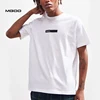 MGOO Screen Printed White Cotton Tshirt Custom Box Text Printed Tee