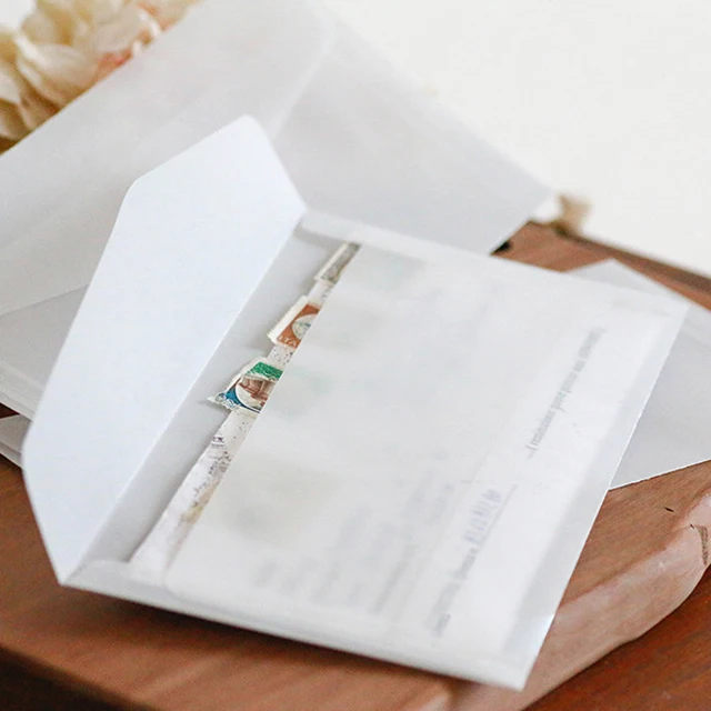 Frosted Clear Translucent Vellum Parchment Paper Envelope For Prevent