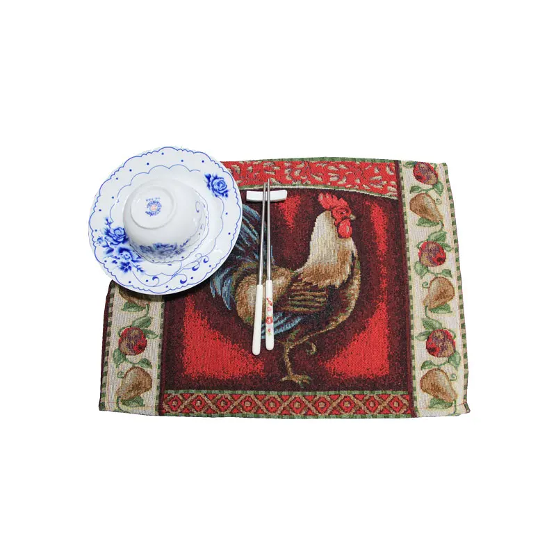 

New Style Christmas woven cotton polyester dinner placemats