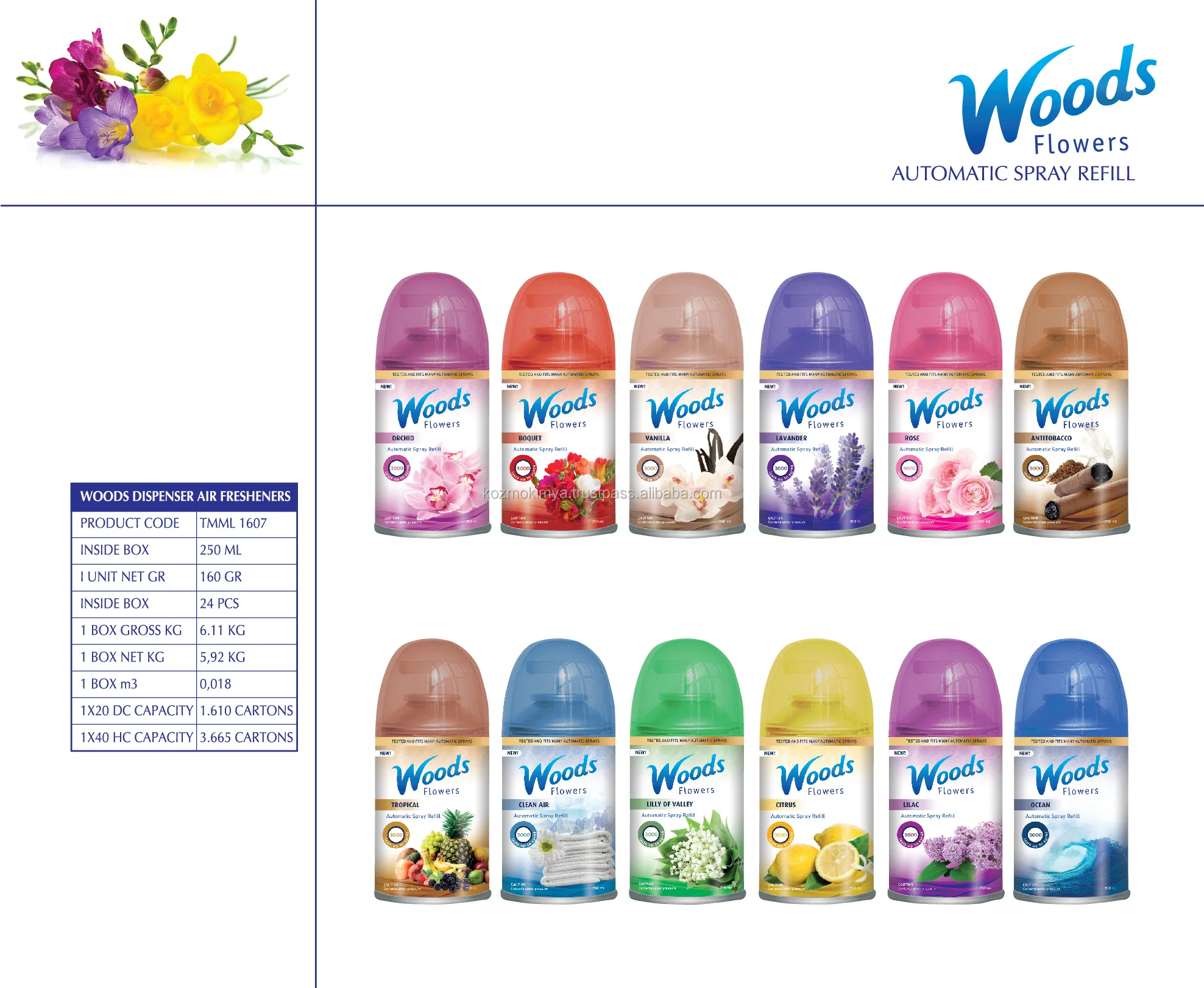 300 Ml Woods Air Freshener Spray 12 Different Smells Buy Home Air