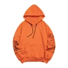 High Quality Orange color Sleeve Buildings Print Hoodie Pullover for Men 18/19