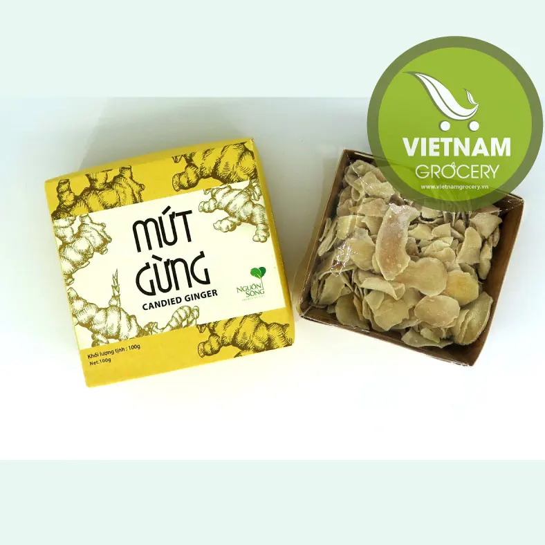 Natural Delicious Vietnamese Candied Ginger 150Gr