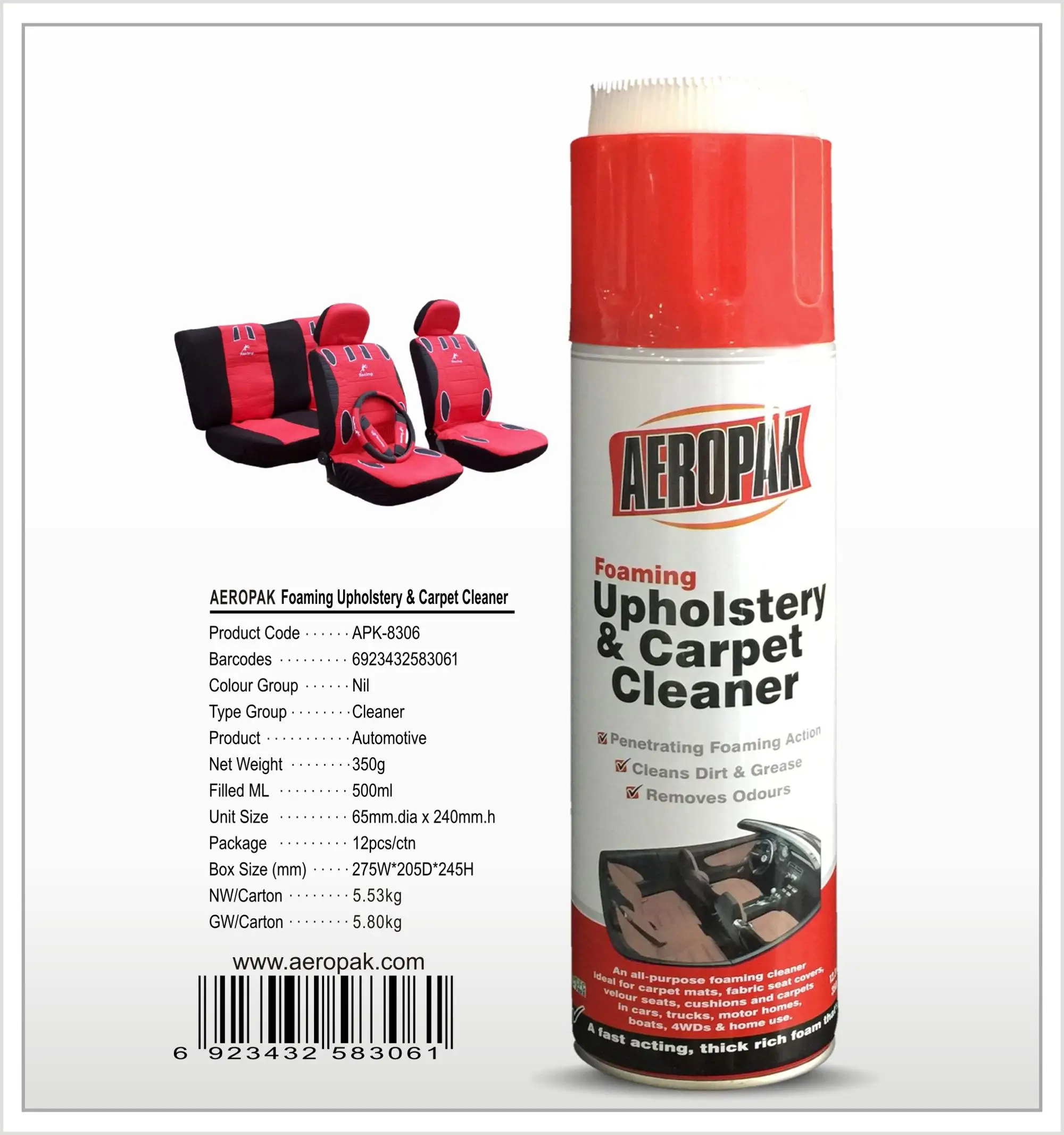 AEROPAK Multi Purpose Foam Cleaner