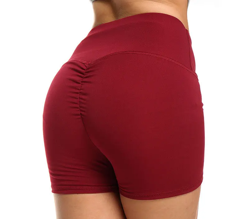 Women Scrunch Booty Shorts Gym Yoga Shorts Sports Fitness Stretch High Waist Hot Pants Mini