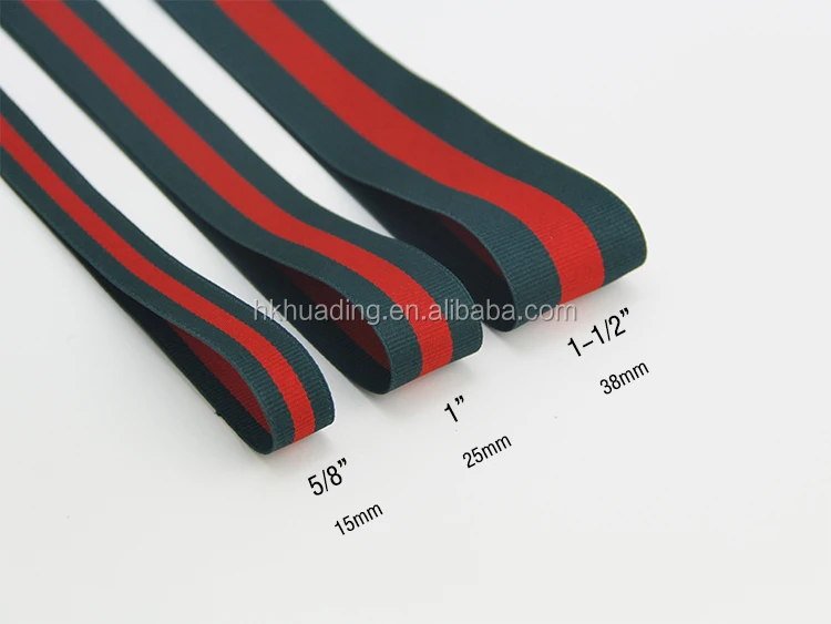 Fashion Ladies Bags Handbag Red and Green Striped Grosgrain Ribbon