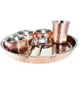 Ski Group Of Hammered Steel Copper Thali Dinner Set