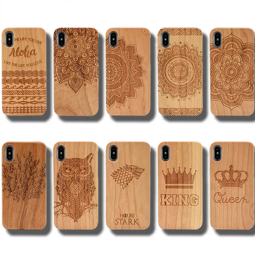 

Multiple Designs Good Quality Solid Real Genuine Wood Back Cover Wooden Case Engraving Phone Case For Iphone XR 12 Pro MAX